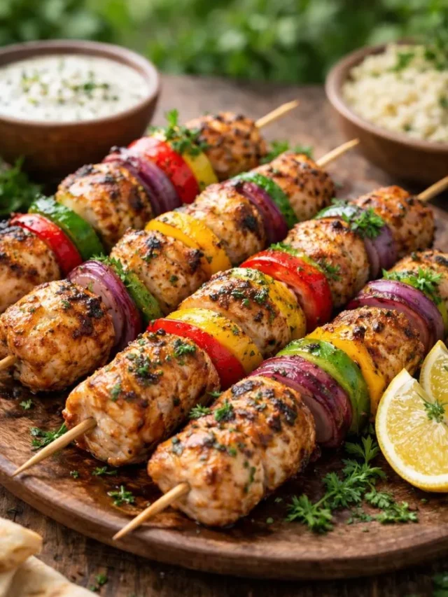 Grilled Chicken Skewers with Vegetables