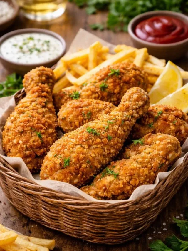 Crispy Fried Chicken Basket Recipe
