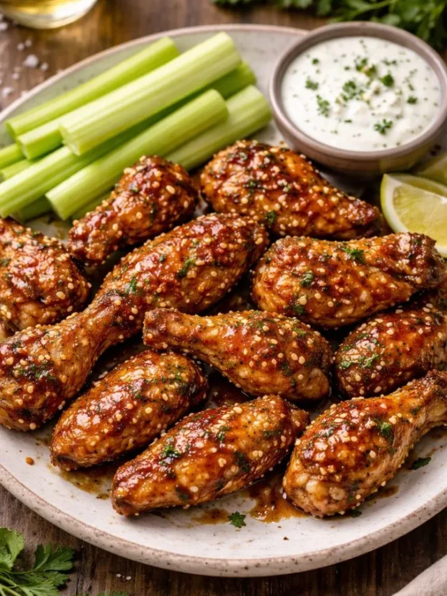 Honey Chili Glazed Chicken Wings